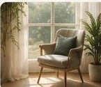 Peaceful chair by a window